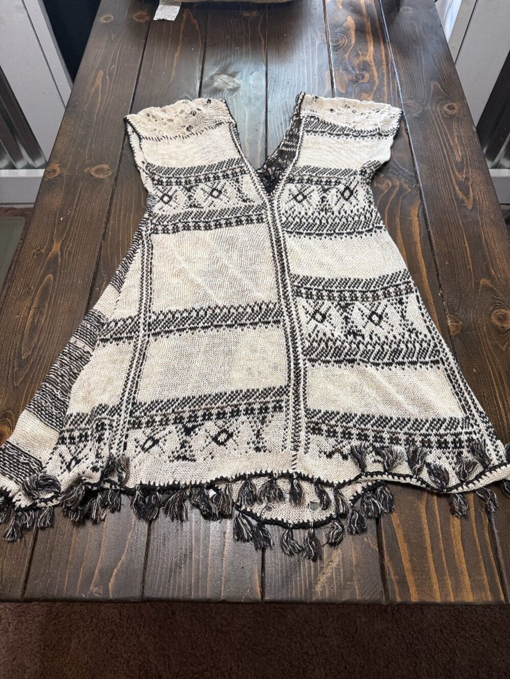 Free People Knit Dress – Women's Small | Open Knit Back | Good Condition
